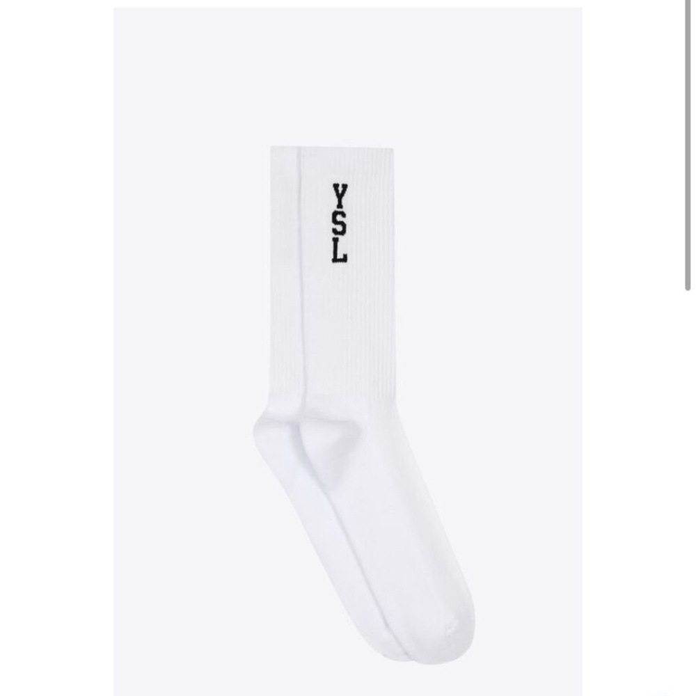 YSL Jacquard Socks in Cotton